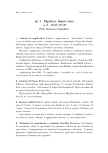 Anno Accademico 2008/2009 - Dip. di Matematica Roma Tre