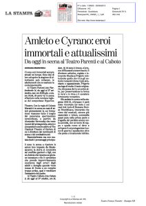 Amletoe Cyrano :eroi - Teatro Franco Parenti
