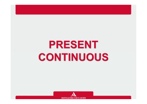 present continuous present continuous