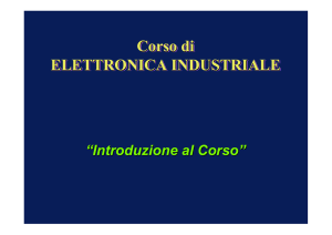 Corso di ELETTRONICA INDUSTRIALE Corso di