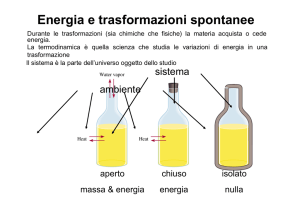 Energia e trasformazioni spontanee - Università degli Studi di Messina