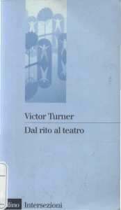 Victor Turner Dal rito al teatro