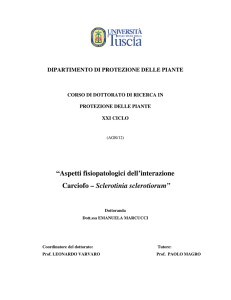 Aspetti fisiopatologici dell`interazione Carciofo