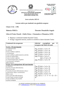 Lavoro estivo per studenti con sospensione di giudizio - Fisica