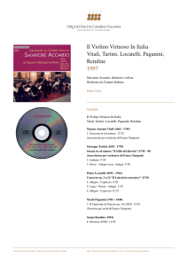 Il Violino Virtuoso In Italia Vitali, Tartini, Locatelli, Paganini, Rendine