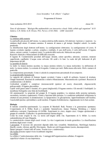 Cagliari Programma di Scienze Anno scolastico 2012