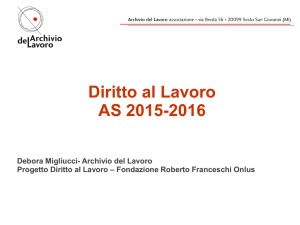 Diapositiva 1 - Fondazione Roberto Franceschi