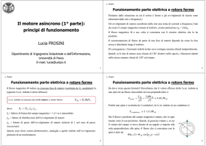 Il motore asincrono (1° parte): principi di funzionamento ( )t