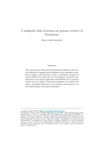 L`ambiguità della bruttezza nel pensiero estetico di Rosenkranz