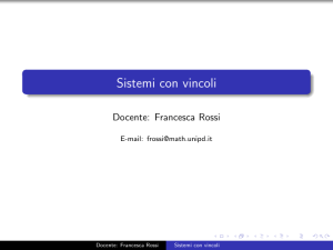 Sistemi con vincoli