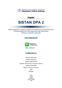 Progetti Sistan DPA 2 - La Presidenza del Consiglio dei Ministri