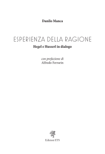 L`esperienza della ragione. Hegel e Husserl in dialogo