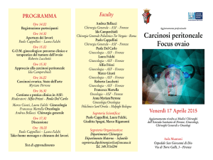 Carcinosi peritoneale Focus ovaio - Associazione San Giovanni di Dio
