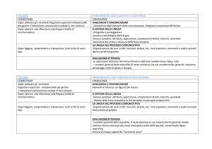 Saperi irrinunciabili di Italiano, Latino, Geostoria (Liceo Scientifico)