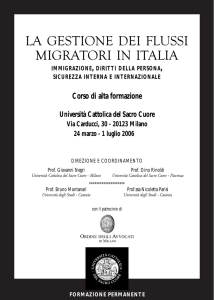 la gestione dei flussi migratori in italia