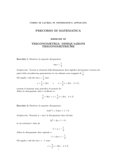 disequazioni trigonometriche