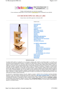 un microscopio da mille lire - Divulgazione scientifica, ottica