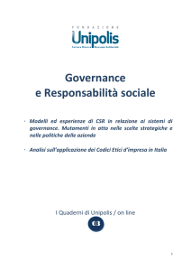 Governance e Responsabilità sociale