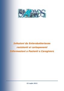 Infezioni da Enterobatteriacee resistenti ai carbapenemi