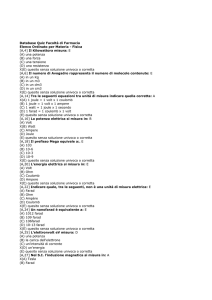 Database Quiz Facoltà di Farmacia Elenco Ordinato per Materia