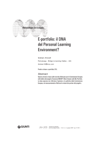 E-portfolio: il DNA del Personal Learning Environment?