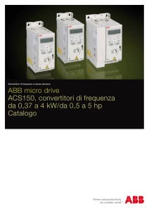 ABB micro drive ACS150, convertitori di frequenza da 0,37 a 4 kW