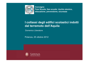 I collassi degli edifici scolastici indotti dal terremoto dell`Aquila