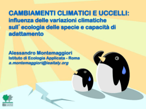cambiamenti climatici e uccelli - Alessandro Montemaggiori webpage