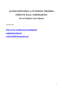 alterazioni della funzione tiroidea indotte dall`amiodarone