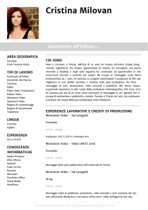 Cristina Milovan Assistente all`Editor…