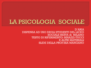 la psicologia sociale