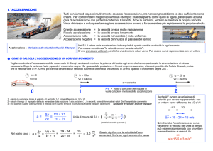 L`accelerazione ed il Moto Uniformemente Accelerato