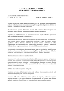 ls ”caccioppoli” napoli programma di matematica