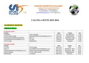 CALCIO A SETTE 2015-2016