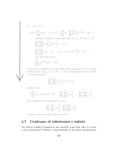 4.7 Confronto di infinitesimi e infiniti