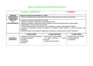 AREA MATEMATICO-SCIENTIFICO-TECNOLOGICA Disciplina