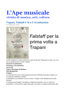 Falstaff per la prima volta a Trapani