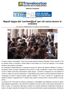 Napoli tappa del `carriere@icd` per chi cerca lavoro in crociera