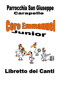 libretto canti coro junior - Parrocchia San Giuseppe