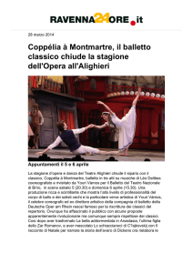 Coppélia à Montmartre, il balletto classico chiude