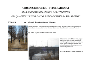 ITIN 1 – 3a Tappa piazzale Romolo e Remo – Villaretto