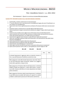 Quesiti di Autovalutazione Sottoperiodo I