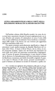 LIBRI L`ETICA NEOARISTOTELICA DELLE VIRTÙ NELLA