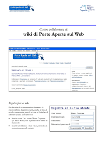 Il wiki di Porte Aperte sul Web