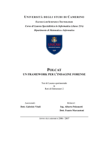 polcat - un framework per indagine forense - UniCam