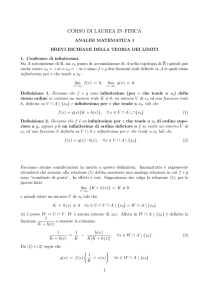 corso di laurea in fisica - Dipartimento di Matematica