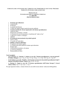 Economia dell`azienda agraria e politica del settore agricolo