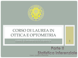 CORSO DI LAUREA IN OTTICA E OPTOMETRIA