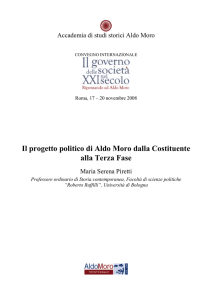Il progetto politico di Aldo Moro dalla Costituente alla Terza Fase