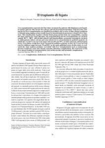 IL TRAPIANTO DI FEGATO M. Pompili, V.G. Mirante, G.L. Rapaccini